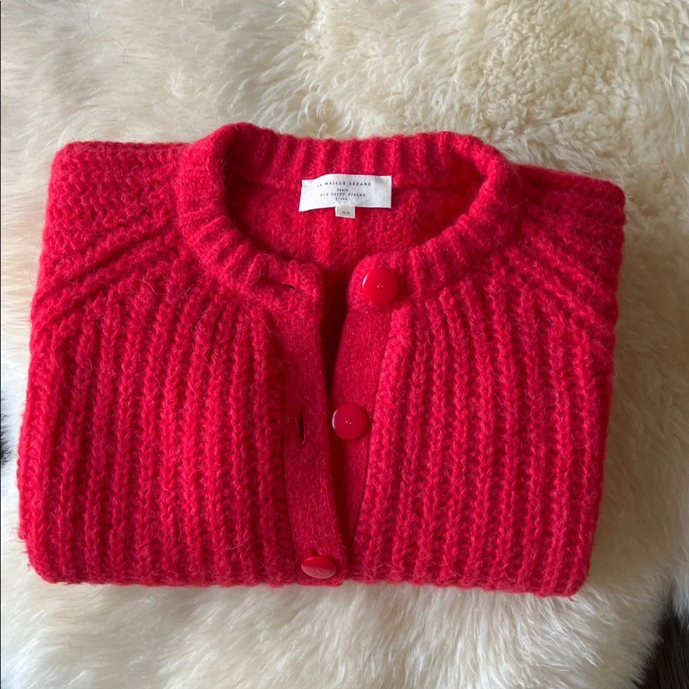 Sezane Emile Cardigan Red - Size XS - Picture 6 of 8
